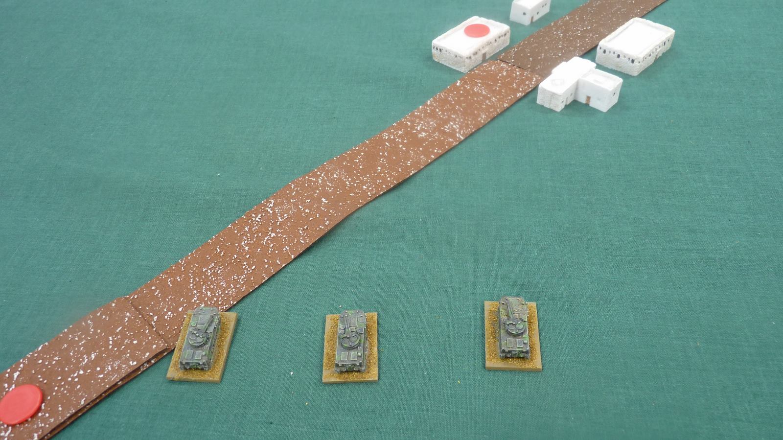 The ZBDs of the Chinese 2nd platoon advance through the centre